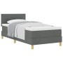 Cama con Box Spring con Colchón Gris Oscuro 90x200 cm Tela de , Camas y somieres - Ref: Foro24-3338889, Precio: 307,35 €, Des...