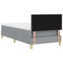 Cama Box Spring con colchón gris claro 90x200 cm tela de , Camas y somieres - Ref: Foro24-3338888, Precio: 306,80 €, Descuent...