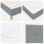 Cama Box Spring con colchón gris claro 90x200 cm tela de , Camas y somieres - Ref: Foro24-3338888, Precio: 306,80 €, Descuent...
