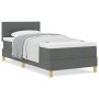 Cama con Box Spring con Colchón Gris Oscuro 90x200 cm Tela de , Camas y somieres - Ref: Foro24-3338889, Precio: 307,35 €, Des...