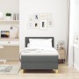 Cama con Box Spring con Colchón Gris Oscuro 90x200 cm Tela de , Camas y somieres - Ref: Foro24-3338889, Precio: 307,35 €, Des...