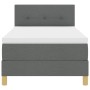 Cama con Box Spring con Colchón Gris Oscuro 90x200 cm Tela de , Camas y somieres - Ref: Foro24-3338889, Precio: 307,35 €, Des...
