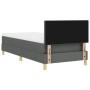 Cama con Box Spring con Colchón Gris Oscuro 90x200 cm Tela de , Camas y somieres - Ref: Foro24-3338889, Precio: 307,35 €, Des...
