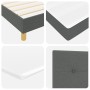 Cama con Box Spring con Colchón Gris Oscuro 90x200 cm Tela de , Camas y somieres - Ref: Foro24-3338889, Precio: 307,35 €, Des...