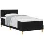 Cama con Somier con Colchón Negra 90x200 cm Tela de , Camas y somieres - Ref: Foro24-3338890, Precio: 294,62 €, Descuento: %