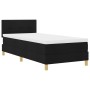 Cama con Somier con Colchón Negra 90x200 cm Tela de , Camas y somieres - Ref: Foro24-3338890, Precio: 294,62 €, Descuento: %