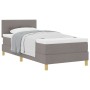 Cama Suprema con Colchón Taupe 90x200 cm Tela de , Camas y somieres - Ref: Foro24-3338892, Precio: 318,21 €, Descuento: %