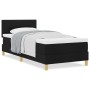 Cama con Somier con Colchón Negra 100x200 cm Tela de , Camas y somieres - Ref: Foro24-3338897, Precio: 307,03 €, Descuento: %