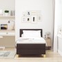 Cama con Box Spring con Colchón Marrón Oscuro 100x200 cm Tela de , Camas y somieres - Ref: Foro24-3338898, Precio: 336,68 €, ...