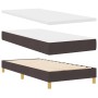 Cama con Box Spring con Colchón Marrón Oscuro 100x200 cm Tela de , Camas y somieres - Ref: Foro24-3338898, Precio: 336,68 €, ...