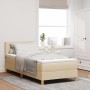 Cama con somier con colchón crema 100x200 cm tela de , Camas y somieres - Ref: Foro24-3338900, Precio: 302,80 €, Descuento: %