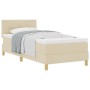 Cama con somier con colchón crema 100x200 cm tela de , Camas y somieres - Ref: Foro24-3338900, Precio: 302,80 €, Descuento: %