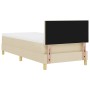 Cama con somier con colchón crema 100x200 cm tela de , Camas y somieres - Ref: Foro24-3338900, Precio: 302,80 €, Descuento: %
