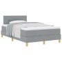 Cama con Base de Caja con Colchón Gris Claro 120x200 cm Tela de , Camas y somieres - Ref: Foro24-3338909, Precio: 392,09 €, D...