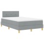 Cama con Base de Caja con Colchón Gris Claro 120x200 cm Tela de , Camas y somieres - Ref: Foro24-3338909, Precio: 392,09 €, D...
