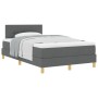 Cama Box Spring con Colchón Gris Oscuro 120x200 cm Tela de , Camas y somieres - Ref: Foro24-3338910, Precio: 390,66 €, Descue...