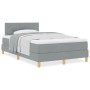 Cama con Base de Caja con Colchón Gris Claro 120x200 cm Tela de , Camas y somieres - Ref: Foro24-3338909, Precio: 392,09 €, D...