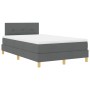Cama Box Spring con Colchón Gris Oscuro 120x200 cm Tela de , Camas y somieres - Ref: Foro24-3338910, Precio: 390,66 €, Descue...