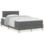 Cama Box Spring con Colchón Gris Oscuro 120x200 cm Tela de , Camas y somieres - Ref: Foro24-3338910, Precio: 390,66 €, Descue...