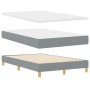 Cama con Base de Caja con Colchón Gris Claro 120x200 cm Tela de , Camas y somieres - Ref: Foro24-3338909, Precio: 392,09 €, D...