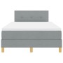 Cama con Base de Caja con Colchón Gris Claro 120x200 cm Tela de , Camas y somieres - Ref: Foro24-3338909, Precio: 392,09 €, D...