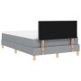 Cama con Base de Caja con Colchón Gris Claro 120x200 cm Tela de , Camas y somieres - Ref: Foro24-3338909, Precio: 392,09 €, D...