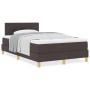 Cama con Somier con Colchón Marrón Oscuro 120x200 cm Tela de , Camas y somieres - Ref: Foro24-3338912, Precio: 373,48 €, Desc...