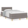 Cama Box Spring con Colchón Taupe 120x200 cm Tela de , Camas y somieres - Ref: Foro24-3338913, Precio: 370,64 €, Descuento: %