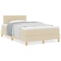 Cama con Somier con Colchón Crema 120x200 cm Tela de , Camas y somieres - Ref: Foro24-3338914, Precio: 384,40 €, Descuento: %