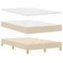 Cama con Somier con Colchón Crema 120x200 cm Tela de , Camas y somieres - Ref: Foro24-3338914, Precio: 384,40 €, Descuento: %
