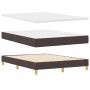 Cama Box Spring con Colchón Marrón Oscuro 140x190 cm Tela de , Camas y somieres - Ref: Foro24-3338919, Precio: 444,03 €, Desc...