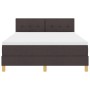 Cama Box Spring con Colchón Marrón Oscuro 140x190 cm Tela de , Camas y somieres - Ref: Foro24-3338919, Precio: 444,03 €, Desc...