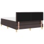 Cama Box Spring con Colchón Marrón Oscuro 140x190 cm Tela de , Camas y somieres - Ref: Foro24-3338919, Precio: 444,03 €, Desc...