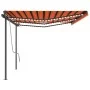 Toldo automático LED sensor de viento naranja y marrón 6x3 m de vidaXL, Toldos - Ref: Foro24-3070215, Precio: 853,75 €, Descu...