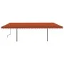 Toldo automático LED sensor de viento naranja y marrón 6x3 m de vidaXL, Toldos - Ref: Foro24-3070215, Precio: 853,75 €, Descu...