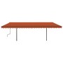 Toldo automático LED sensor de viento naranja y marrón 6x3 m de vidaXL, Toldos - Ref: Foro24-3070215, Precio: 839,34 €, Descu...