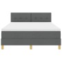 Cama con Somier y Colchón Gris Oscuro 140x200 cm Tela de , Camas y somieres - Ref: Foro24-3338924, Precio: 423,77 €, Descuent...