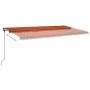 Toldo automático LED sensor de viento naranja y marrón 6x3 m de vidaXL, Toldos - Ref: Foro24-3070215, Precio: 853,75 €, Descu...