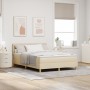 Cama con Box Spring y Colchón Crema 140x200 cm Tela de , Camas y somieres - Ref: Foro24-3338928, Precio: 432,84 €, Descuento: %