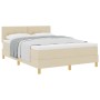 Cama con Box Spring y Colchón Crema 140x200 cm Tela de , Camas y somieres - Ref: Foro24-3338928, Precio: 432,84 €, Descuento: %