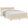 Cama con Box Spring y Colchón Crema 140x200 cm Tela de , Camas y somieres - Ref: Foro24-3338928, Precio: 432,84 €, Descuento: %