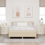 Cama con Box Spring y Colchón Crema 140x200 cm Tela de , Camas y somieres - Ref: Foro24-3338928, Precio: 432,84 €, Descuento: %