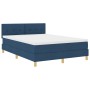 Cama Base Tapizada con Colchón Azul 140x200 cm Tela de , Camas y somieres - Ref: Foro24-3338929, Precio: 448,96 €, Descuento: %