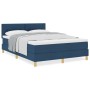 Cama Base Tapizada con Colchón Azul 140x200 cm Tela de , Camas y somieres - Ref: Foro24-3338929, Precio: 448,96 €, Descuento: %