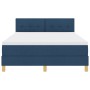 Cama Base Tapizada con Colchón Azul 140x200 cm Tela de , Camas y somieres - Ref: Foro24-3338929, Precio: 448,96 €, Descuento: %