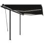 Toldo manual retráctil con LED gris antracita 3x2,5 m de vidaXL, Toldos - Ref: Foro24-3070104, Precio: 367,38 €, Descuento: %