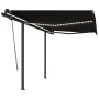 Toldo manual retráctil con LED gris antracita 3x2,5 m de vidaXL, Toldos - Ref: Foro24-3070104, Precio: 368,01 €, Descuento: %
