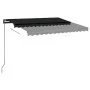 Toldo manual retráctil con LED gris antracita 3x2,5 m de vidaXL, Toldos - Ref: Foro24-3070104, Precio: 367,38 €, Descuento: %