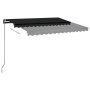 Toldo manual retráctil con LED gris antracita 3x2,5 m de vidaXL, Toldos - Ref: Foro24-3070104, Precio: 368,01 €, Descuento: %