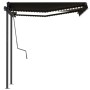 Toldo manual retráctil con LED gris antracita 3x2,5 m de vidaXL, Toldos - Ref: Foro24-3070104, Precio: 368,01 €, Descuento: %